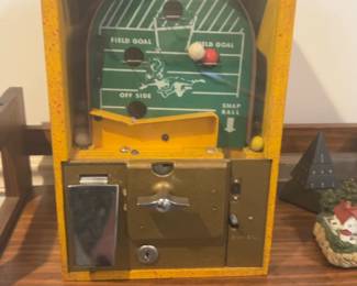 Victor Vending Corp. 1 Cent Football Pinball Style Gumball Machine - 1950s