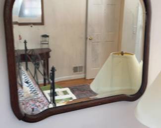 Vintage Ornate Wood Framed Arch Mirror