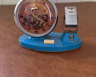 Vintage Chinese Cultural Revolution Mao Zedong Alarm Clock with Perpetual Calendar