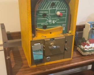 Victor Vending Corp. 1 Cent Football Pinball Style Gumball Machine - 1950s