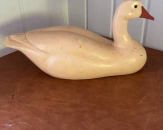 Vintage Hand-Carved Wooden Goose Decoy