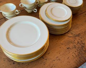 Vintage Lenox Gold-Trimmed Fine China Dinnerware Set of 13