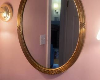 Ornate Oval Gold Framed Mirror