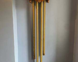 Vintage Wall Clock with Brass Tubular Chimes