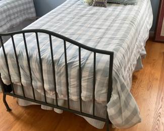 Traditional Teal Metal Twin Bed Frame
