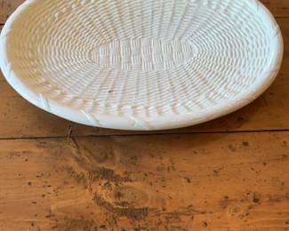 Tiffany & Co. Ceramic Basketweave Oval Serving Platter