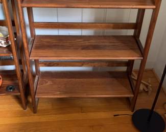Rustic Wood 3-Tier Folding Bookshelf