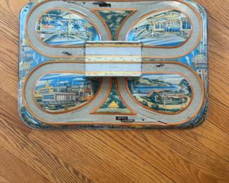 Vintage Technofix Tin Litho Wind-up Traffic Game No. 294