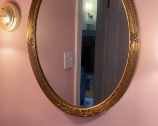 Ornate Oval Gold Framed Mirror