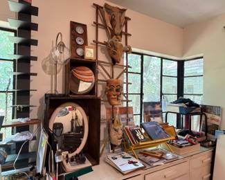 OK… Now we are entering the artists crazy-ass studio room, which took us a long time to get organized. You will not see tons of the art priced so we will have to bargain on that but take your time looking through here if you are of a mind to…