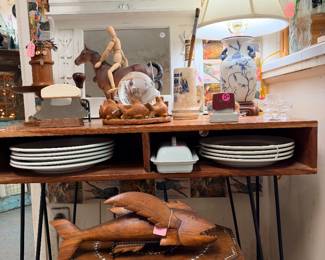 A nasty old oven used to sit here, but my assistant made quick work of that and we sold it but look at these fun items here.…