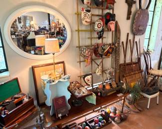 Oh boy! Some nice vintage pieces here and there are lots of masks around the house. A few have been given to the owners friends, but there are plenty to look through.