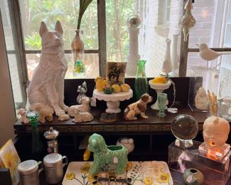 If you’ve noticed, we have several large white animal porcelain‘s in the house. Anybody with a German Shepherd? I do love the white collections…