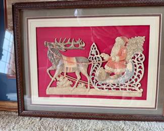 Antique Christmas cutwork paper art