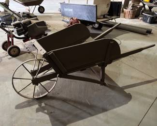 Old wooden wheelbarrow 