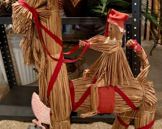 Large straw Julebok 