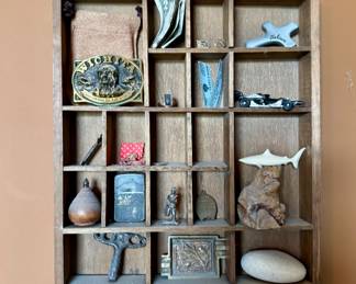 Antique printers box with cool stuff!