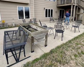 Metal lawn furniture 