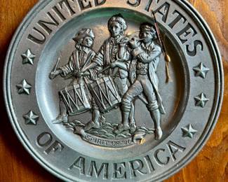 Pewter collectors plates