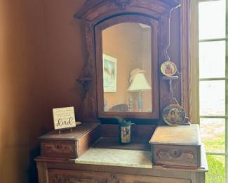 Victorian dresser with marble top