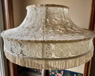 Antique lace lampshade