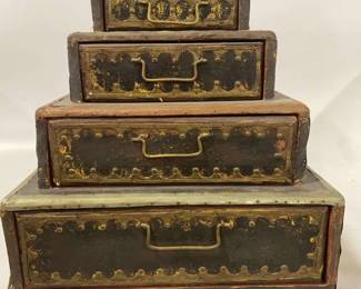Vintage 5Tiered Pyramid Jewelry Box