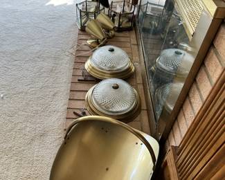 Light fixtures, Brass Fireplace Set