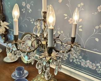 Vintage Crystal Candelabra
