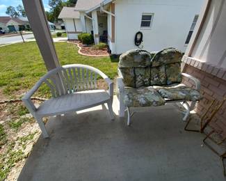 Glider and resin Love Seats