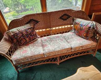 Vintage Rattan/Wicker Sofa