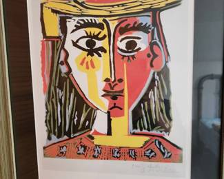 Framed Picasso Print. 
