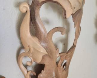 Hibiscus Wood Mask by Indonesian Artist Eka. 