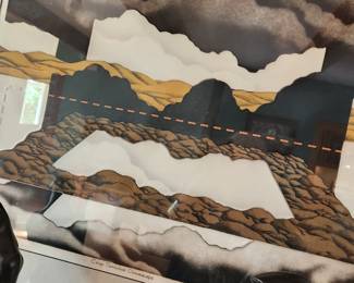 'Crisp Cumulus Cloudscape' signed by the artist. Circa 1970.