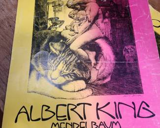 Vintage Concert Poster from 1970 Blues BB King at the Filmore West in San Francisco. Artist David Singer and Wilfred Satty. 