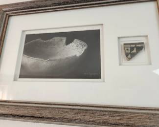 Native American Pottery Photo with Relic. 