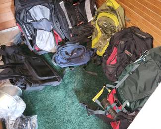 Camping and Backpacking Gear. 