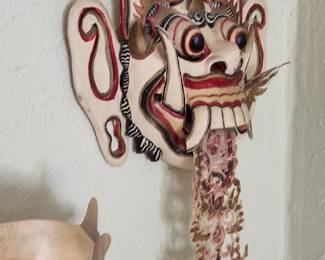 Rangdia Mask from Bali.  Goddess of Death. 