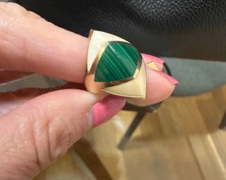 18K Malachite Ring