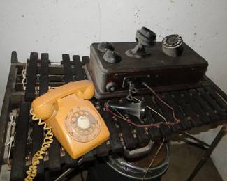 Large xylophone, telephones