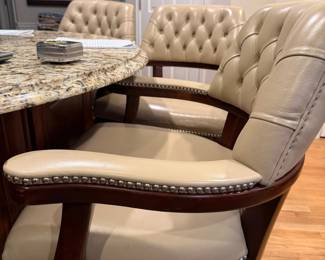 Leather bar chairs