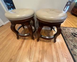 Leather bar stools - 3 available
