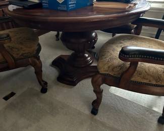 Round office/dining table set - 4 chairs