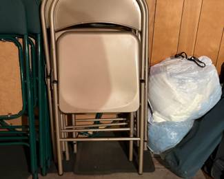 . . . metal folding chairs