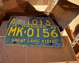 . . . vintage license plate