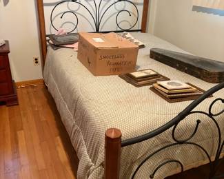 . . . wrought-iron bed
