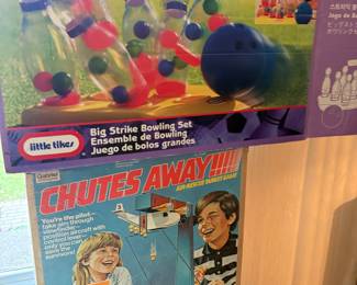 . . . vintage bowling and Chutes Away games