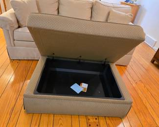Ethan Allen ottoman storage