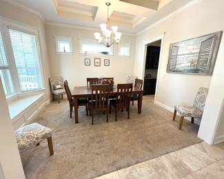 View of Dining Room - Dining Room Tabke with 6 Chairs by Ashley