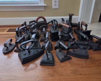 Antique sad and charcoal irons