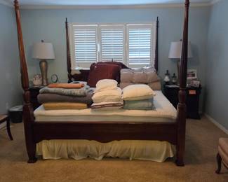 King 4 post bed with Adj. Tempur-Pedic Lift